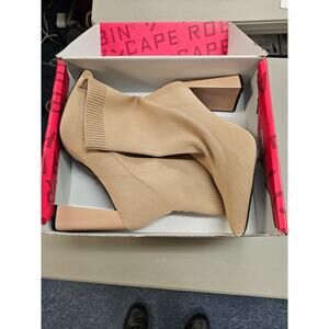 Cape Robbin Faina Knit Boots, Tan, Women's 11